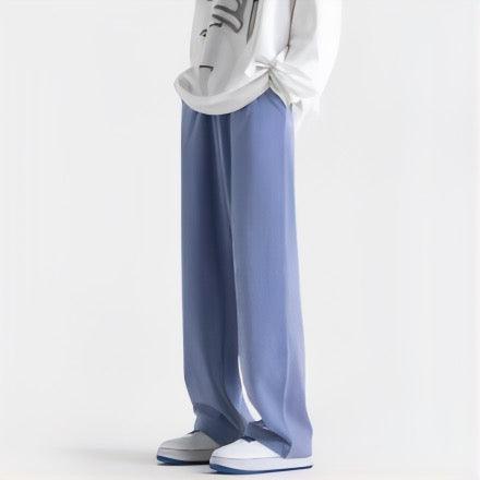 Fashion Plus Size American Retro Heavy Washed Sweatpants Sky Blue Infinite Avenue