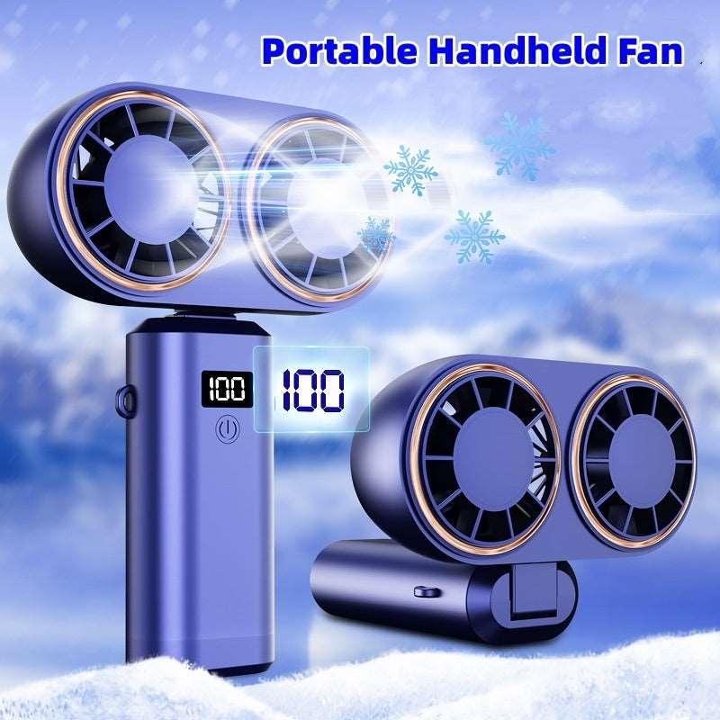 Foldable USB Rechargeable Mini Fan - 5 Speeds, Portable - Infinite Avenue