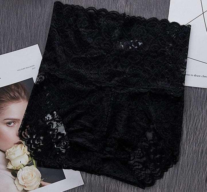 High Waist Lace Underwear Woman Panties Black Infinite Avenue