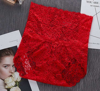 High Waist Lace Underwear Woman Panties Red Infinite Avenue