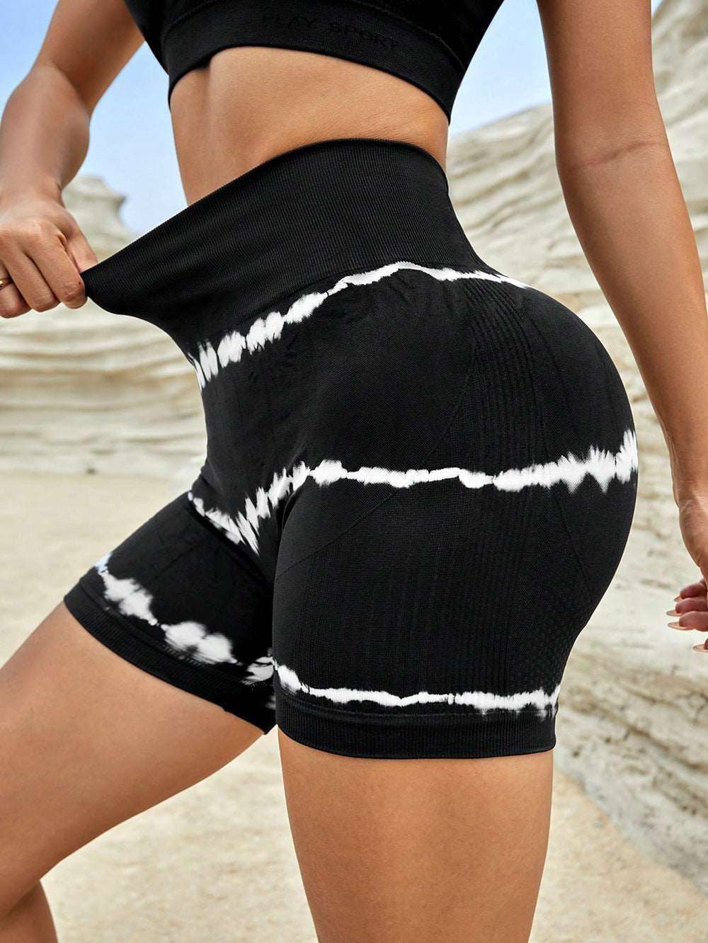 High Waist Yoga Shorts for Women Black Infinite Avenue