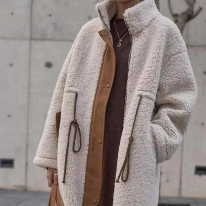 Korean Style Mid-Length Thickened Lamb Wool Coat Infinite Avenue