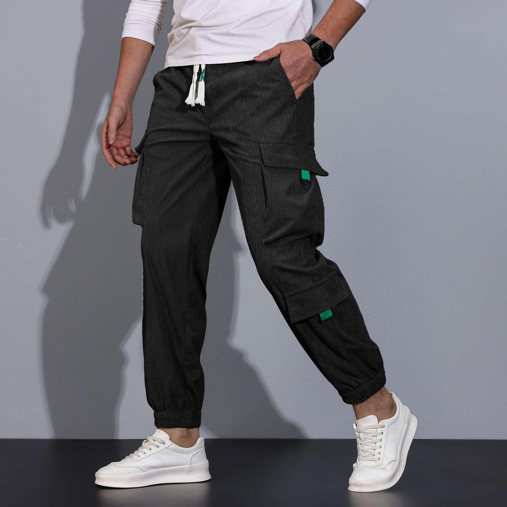 Men's Ankle-tied Loose Casual Trousers - Infinite Avenue