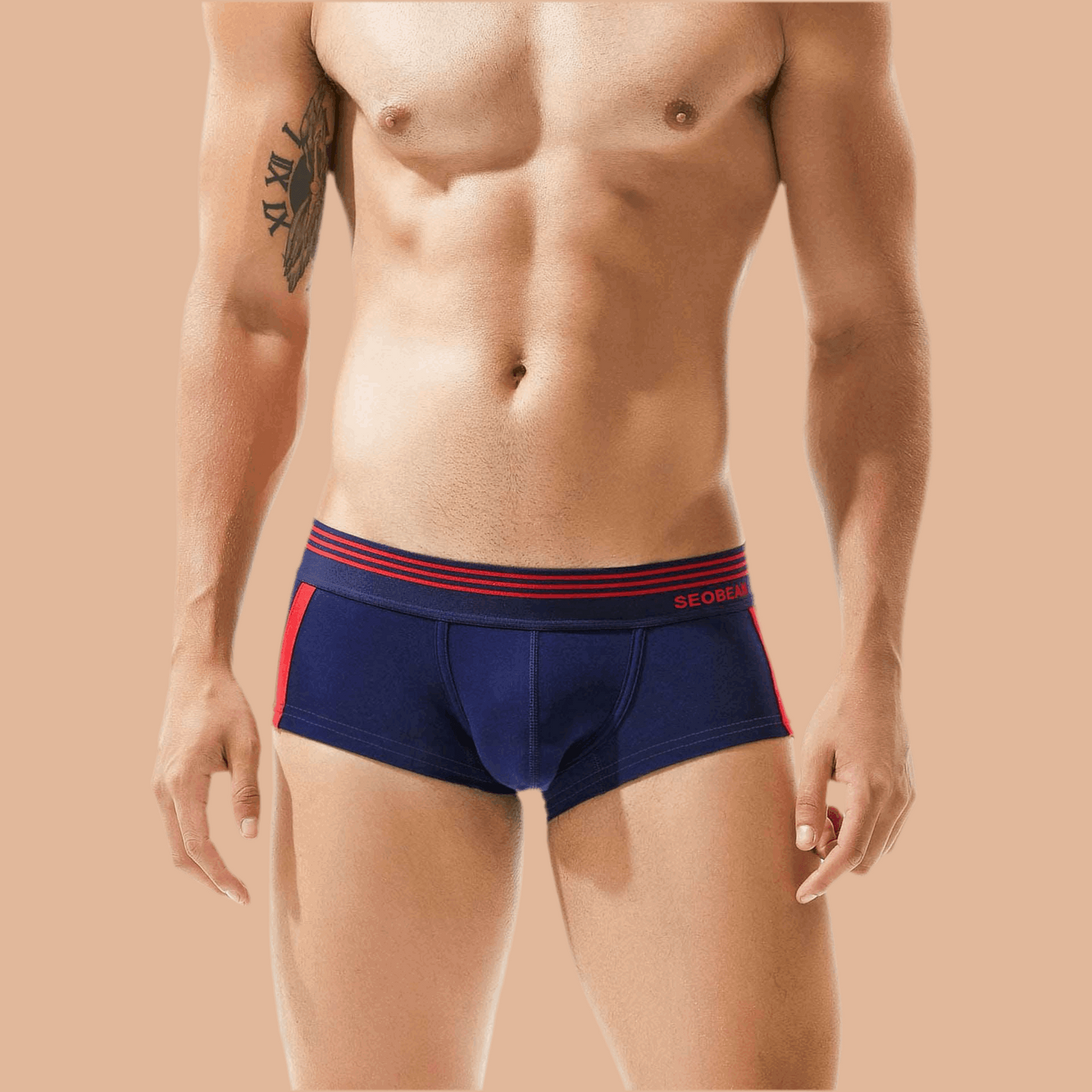 Men’s Breathable Comfortable Cotton Boxer Shorts Dark Blue Infinite Avenue