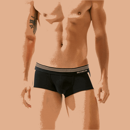 Men’s Breathable Comfortable Cotton Boxer Shorts Black Infinite Avenue