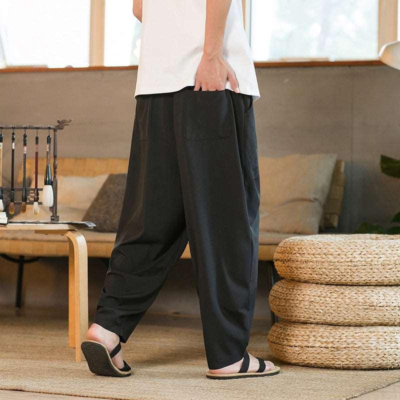 Men's Chinese Style Ice Silk Harem Pants Infinite Avenue