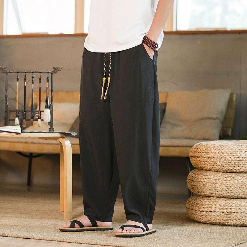 Men's Chinese Style Ice Silk Harem Pants Infinite Avenue