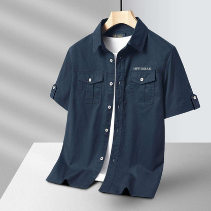 Men’s Cotton Short-Sleeve Business Shirt - Infinite Avenue