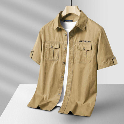 Men’s Cotton Short-Sleeve Business Shirt - Infinite Avenue