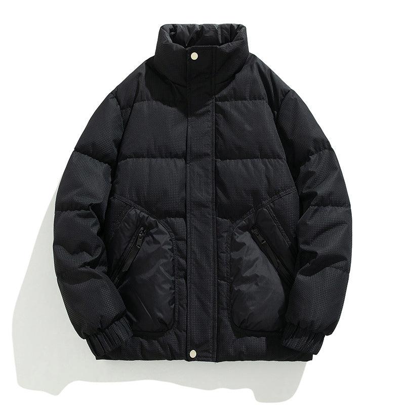 Men's Down Jacket Winter Loose Lapel Lightweight Black Infinite Avenue