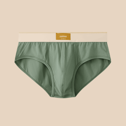 Men's Fashion Loose Breathable Cotton Briefs Bean Green Infinite Avenue