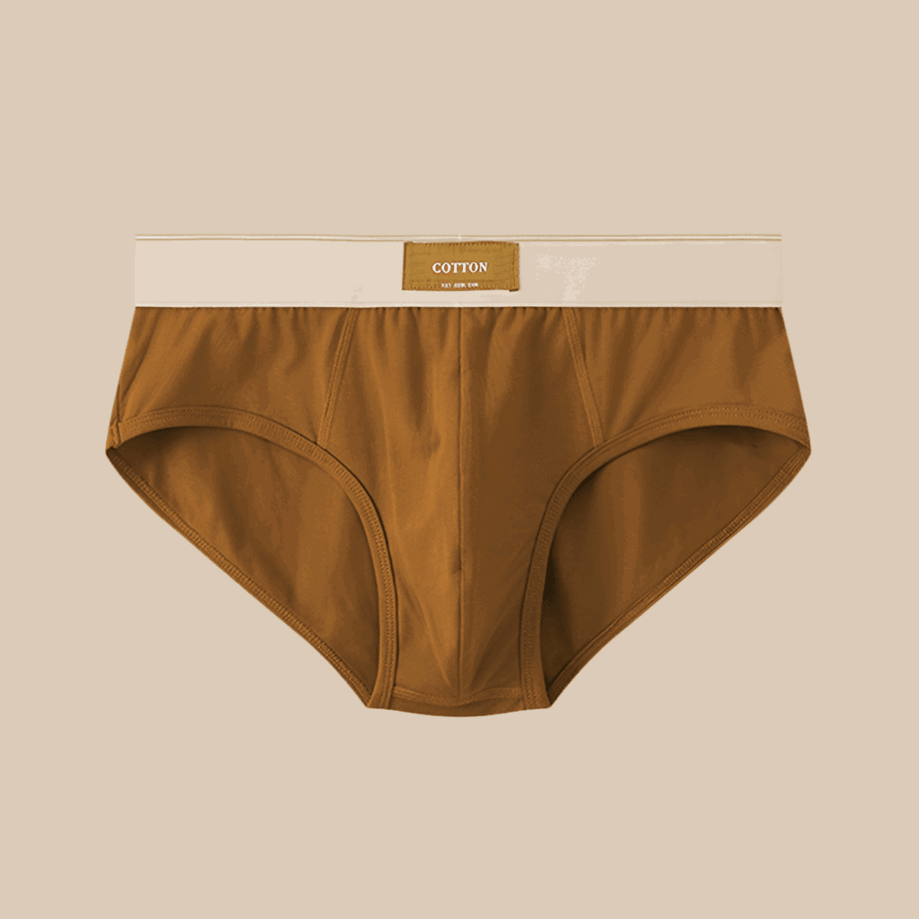 Men's Fashion Loose Breathable Cotton Briefs Brown Infinite Avenue