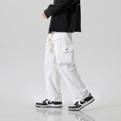 Loose All-matching Corduroy Multi-pocket Straight Cargo Pants Infinite Avenue