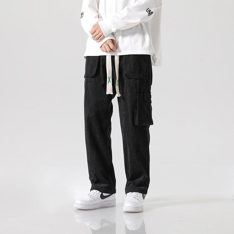 Loose All-matching Corduroy Multi-pocket Straight Cargo Pants Infinite Avenue