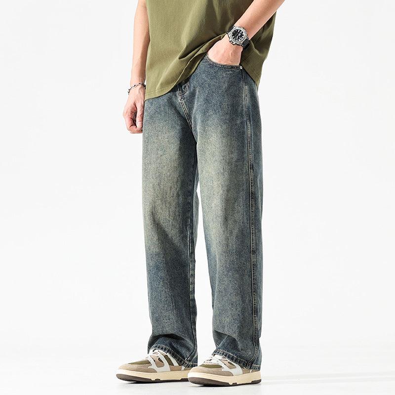 Men's Loose And Simple Solid Color Jeans - Infinite Avenue