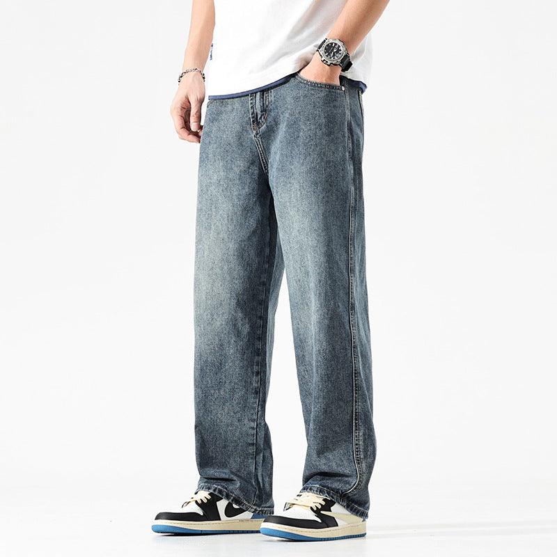 Men's Loose And Simple Solid Color Jeans - Infinite Avenue