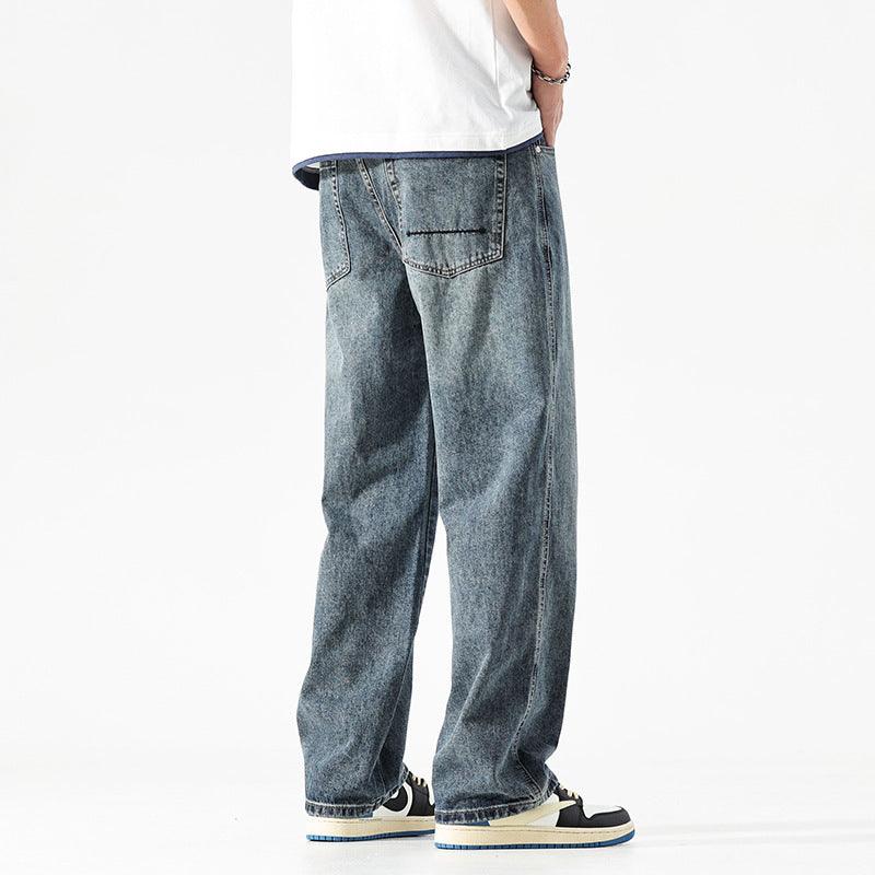 Men's Loose And Simple Solid Color Jeans - Infinite Avenue