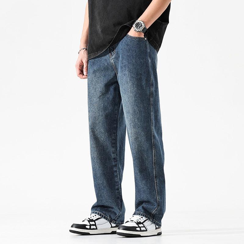 Men's Loose And Simple Solid Color Jeans - Infinite Avenue