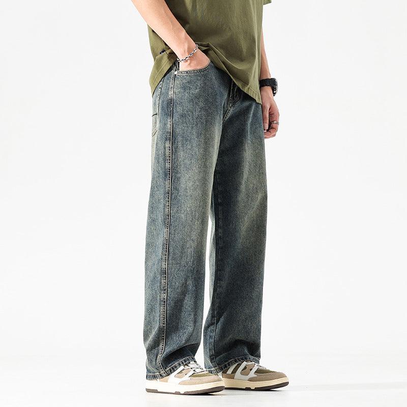 Men's Loose And Simple Solid Color Jeans - Infinite Avenue