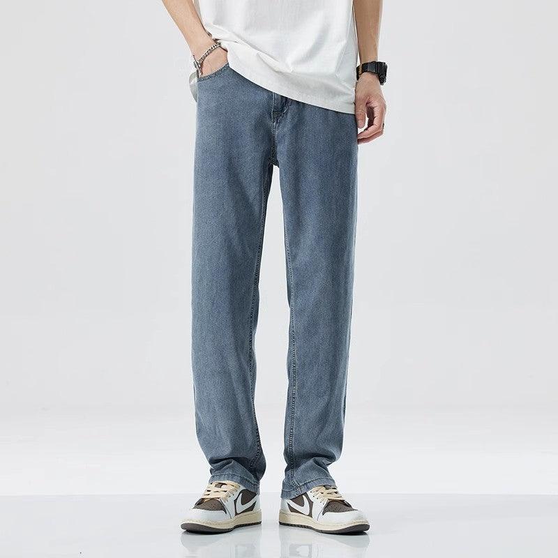 Men's Loose Straight Ice Silk Leisure Jeans - Infinite Avenue