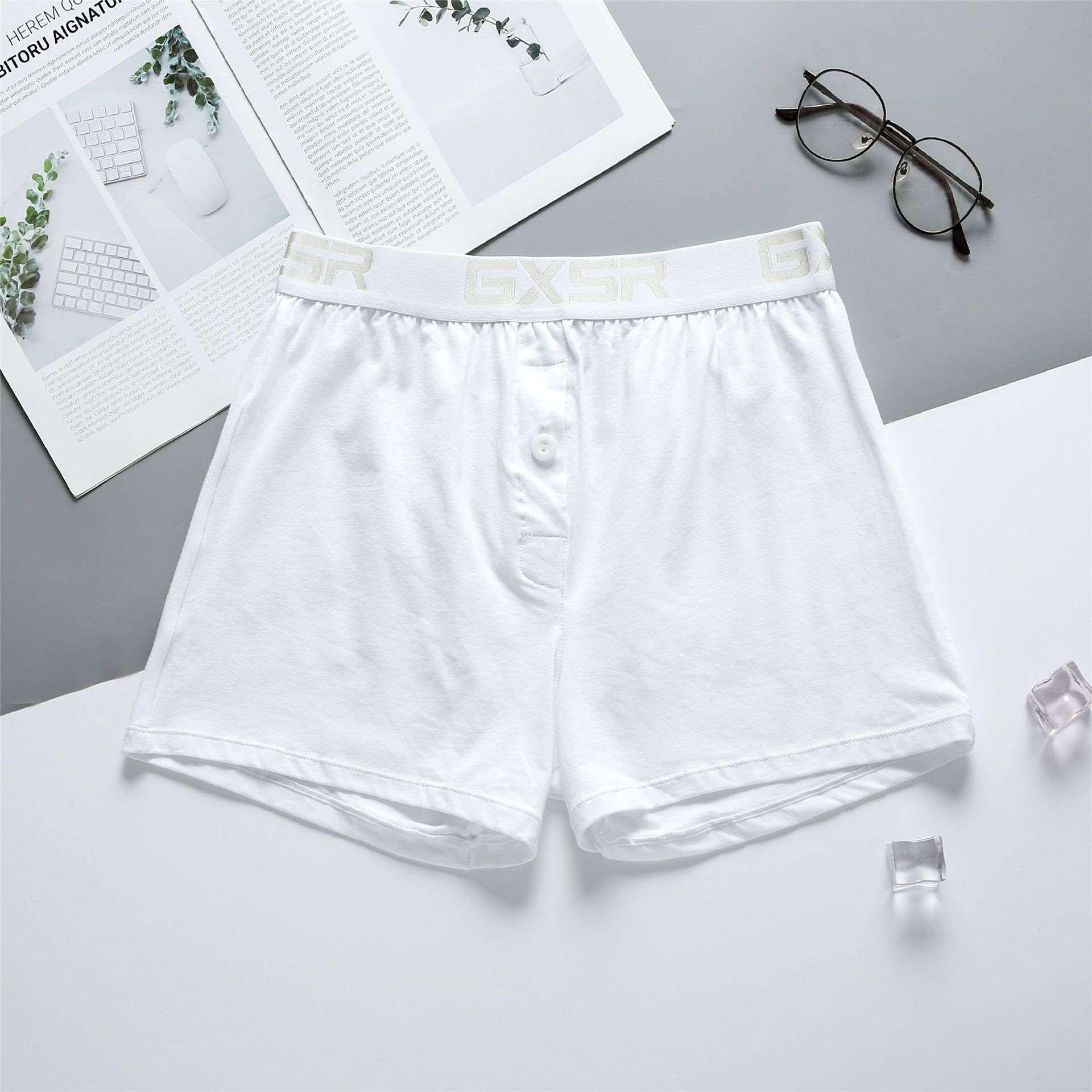 Men’s Low Waist Cotton Boxer Shorts - Breathable & Comfortable White Infinite Avenue