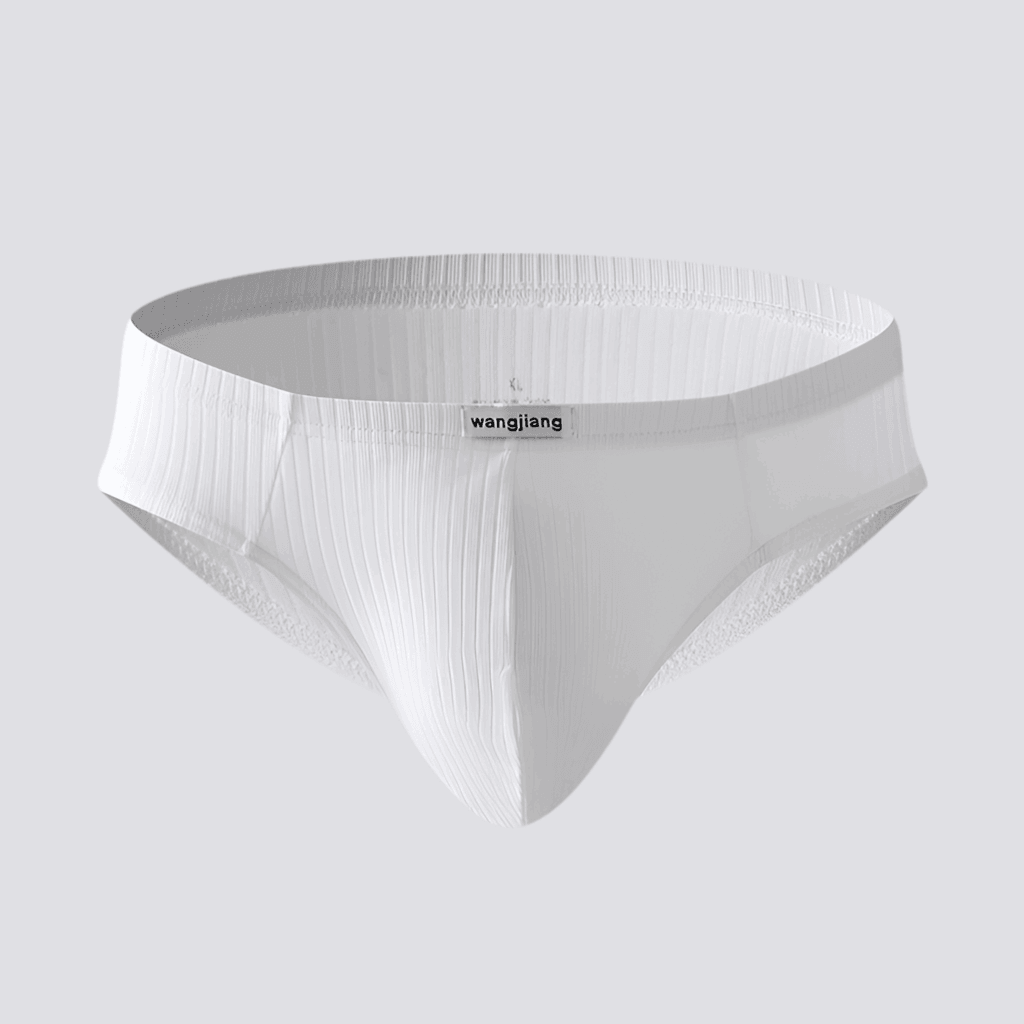 Men's Low Waist Pure Cotton Briefs White Infinite Avenue