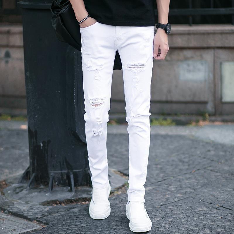 Men's Pants Trendy Slim Patch Jeans - Infinite Avenue