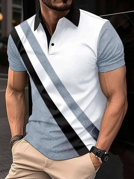 Men's Print Breathable Fashion Polo Shirt Top QNP002 Infinite Avenue