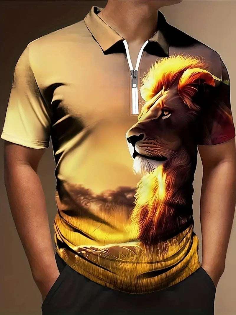 Men's Print Breathable Fashion Polo Shirt Top - Infinite Avenue