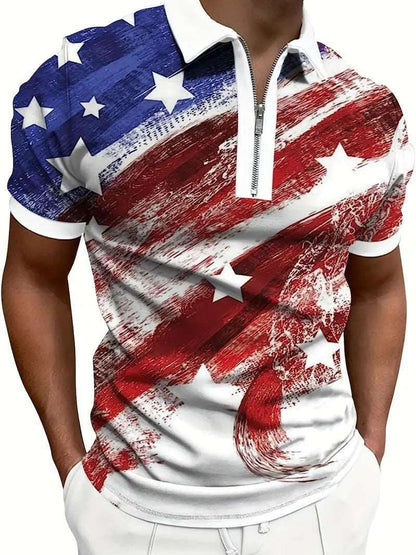 Men's Print Breathable Fashion Polo Shirt Top LTP001 Infinite Avenue