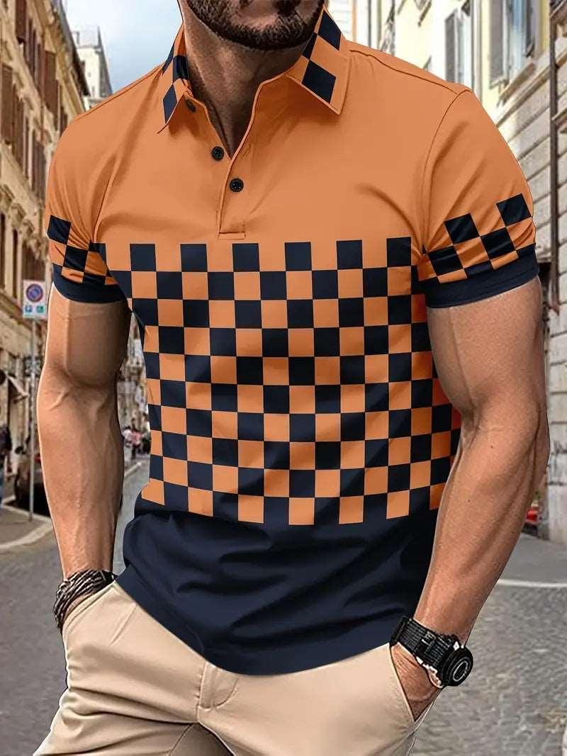 Men's Print Breathable Fashion Polo Shirt Top - Infinite Avenue