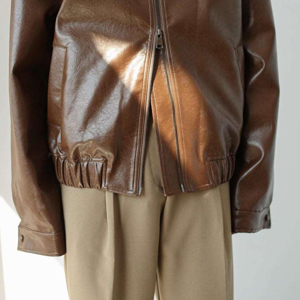 Men's Retro Short Personalized Leather Coat Infinite Avenue