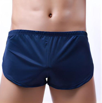 Men’s Silky Sports Underwear Shorts with Round Edge Sapphire Blue Infinite Avenue