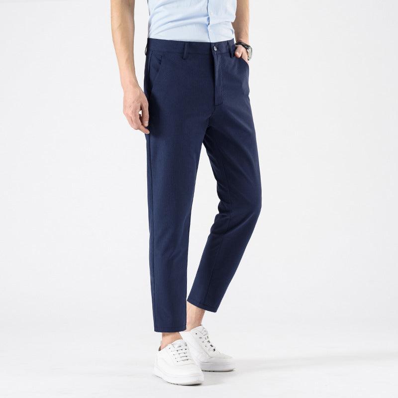 Men’s Slim Fit Cropped Suit Pants - Infinite Avenue