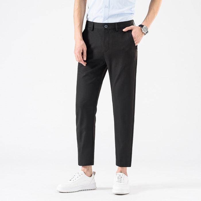 Men’s Slim Fit Cropped Suit Pants - Infinite Avenue