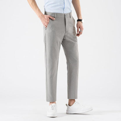 Men’s Slim Fit Cropped Suit Pants - Infinite Avenue