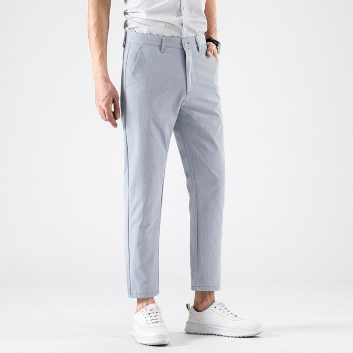 Men’s Slim Fit Cropped Suit Pants - Infinite Avenue