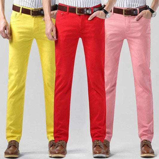 Men's Slim Fit Straight Stretch Casual Pants Infinite Avenue