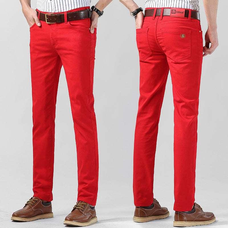 Men's Slim Fit Straight Stretch Casual Pants Infinite Avenue