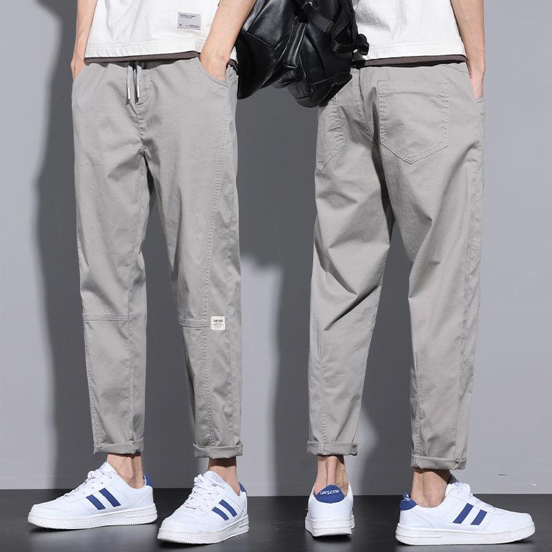 Men's Spring and Summer Loose Casual Pants Light Gray Infinite Avenue