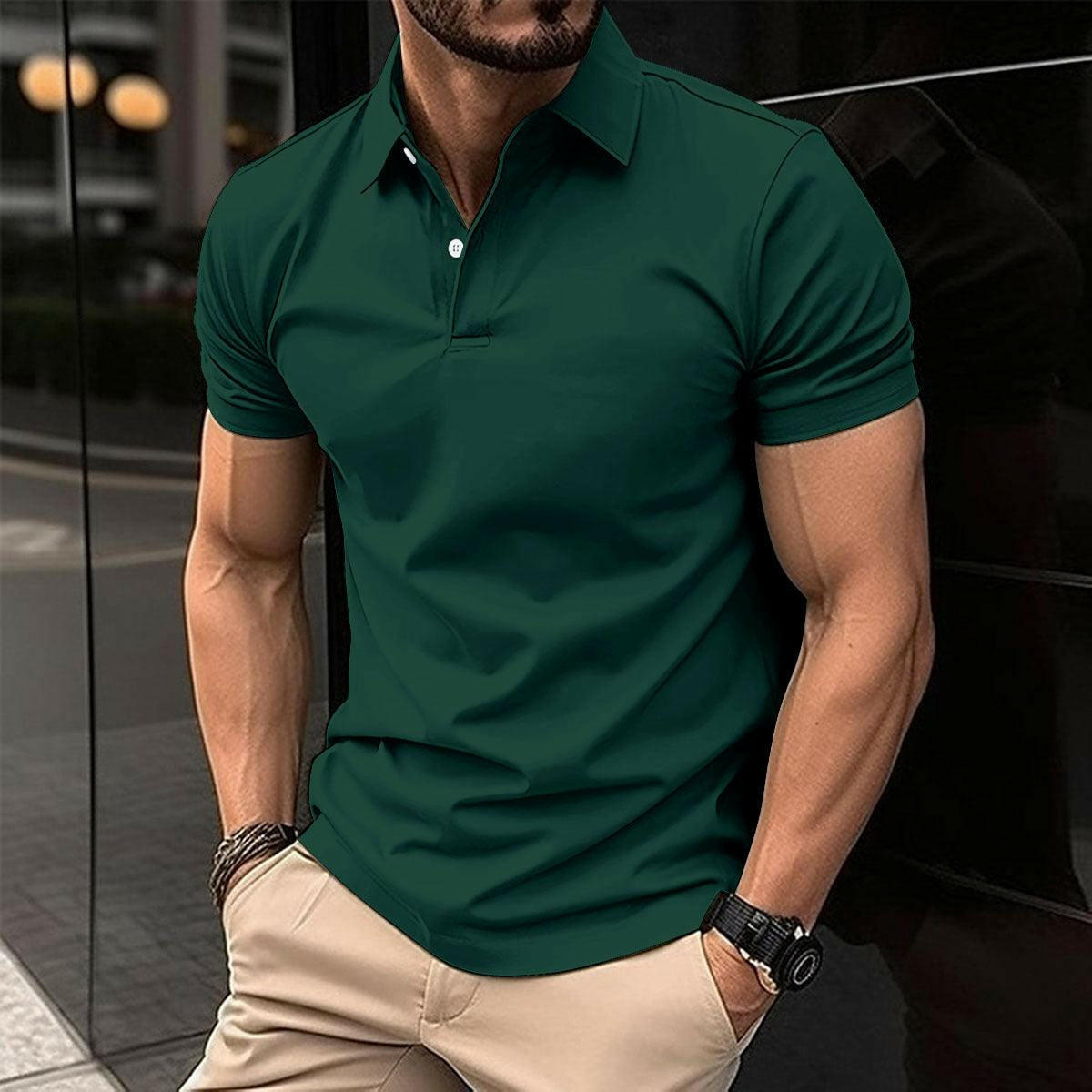 Men’s Summer Short Sleeve Polo Shirt - Infinite Avenue