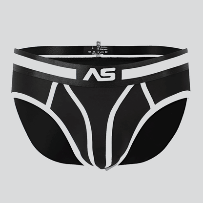 Men's Underwear Color Matching Low Waist Briefs Black And White Infinite Avenue