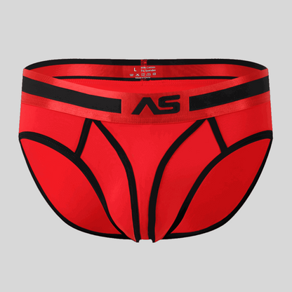 Men's Underwear Color Matching Low Waist Briefs Red Black Infinite Avenue