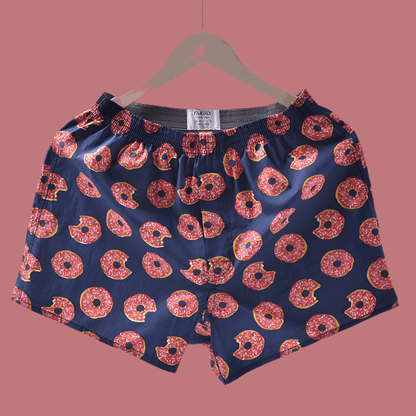 Men's Woven Printed Fashionable Home Shorts YH19 Donut Infinite Avenue