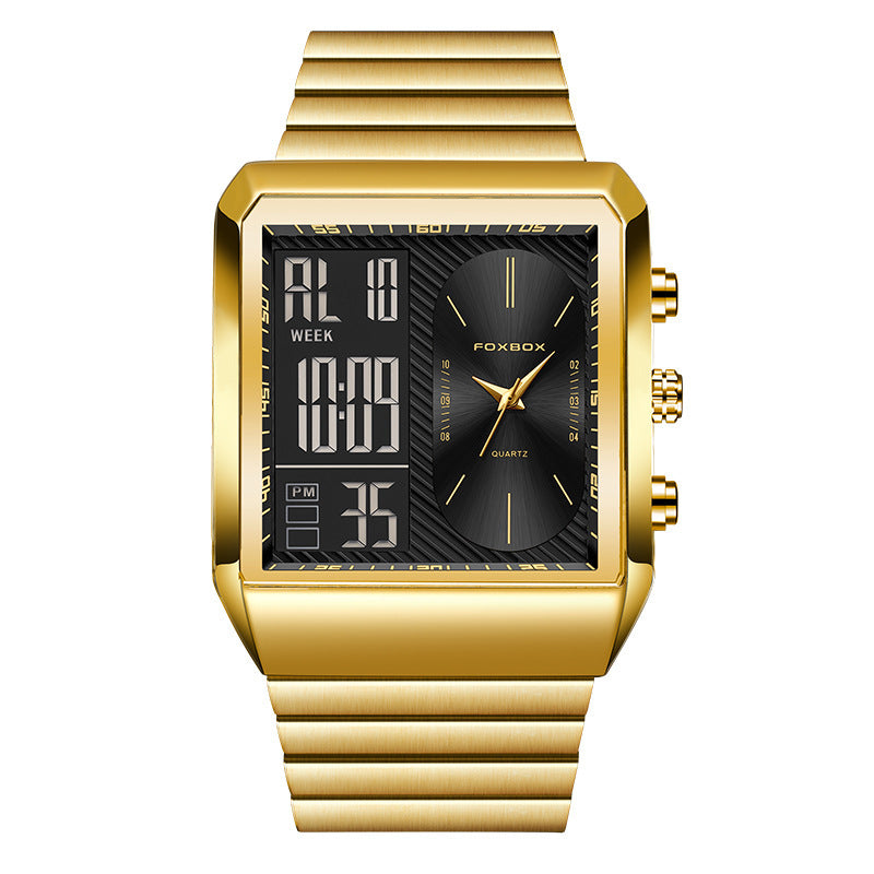 Stylish And Versatile Quartz Men's Watch Good-looking Gold Black Infinite Avenue