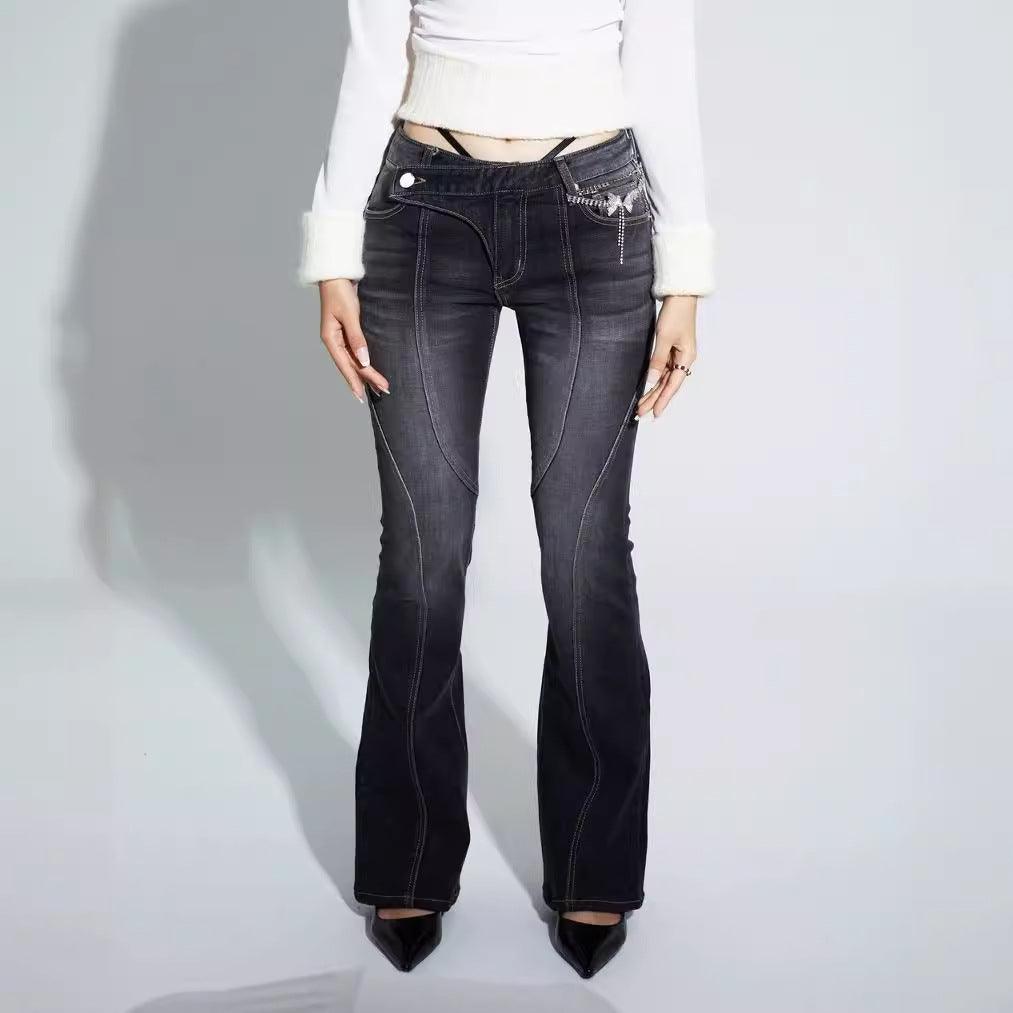 American Retro Hot Girl Low Waist Skinny Jeans - Infinite Avenue