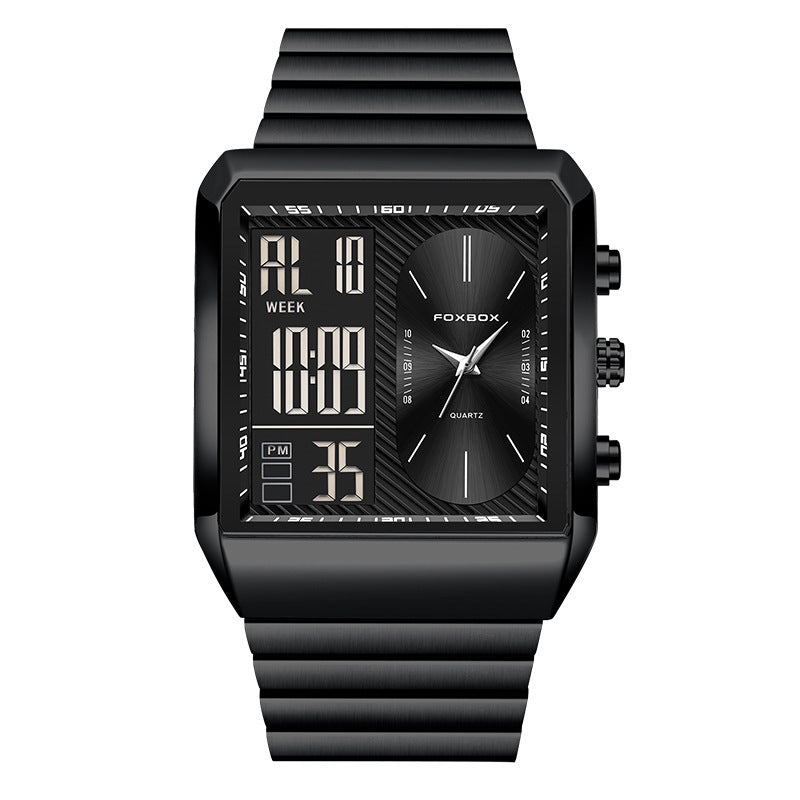 Stylish And Versatile Quartz Men's Watch Good-looking All Black Infinite Avenue