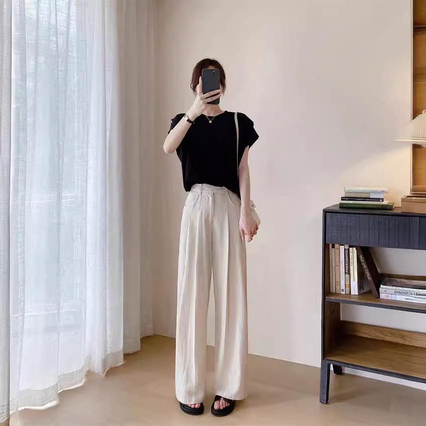 Tencel Linen High Waist Wide-leg Pants - Infinite Avenue