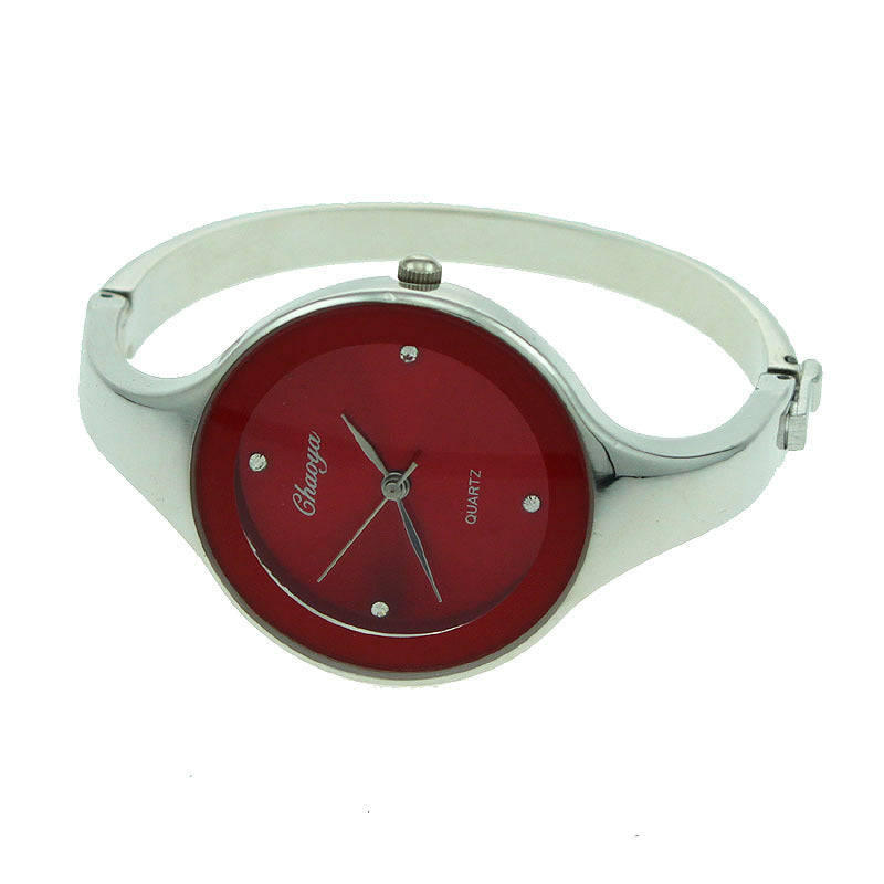 Fashion Casual Women's Quartz Stainless Steel Bracelet Watch Red Infinite Avenue