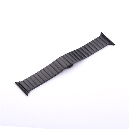 Smart Watch Band Bamboo Stainless Steel Metal Strap 42to44 Apple 22mm Black Infinite Avenue